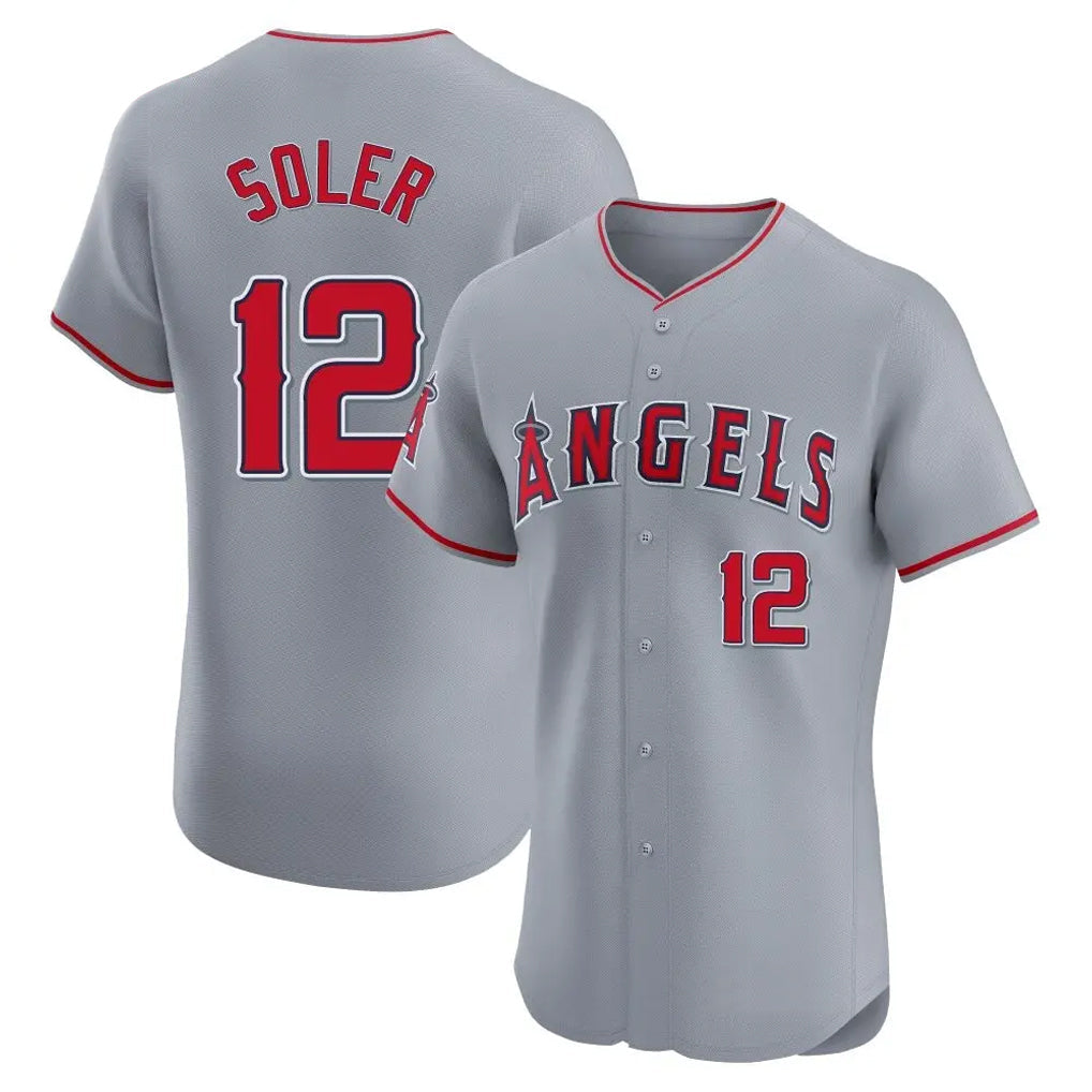 Ldoa LA.Angels #12 Jorge Soler Player Gray Home Limited Elite Stitched Jerseys