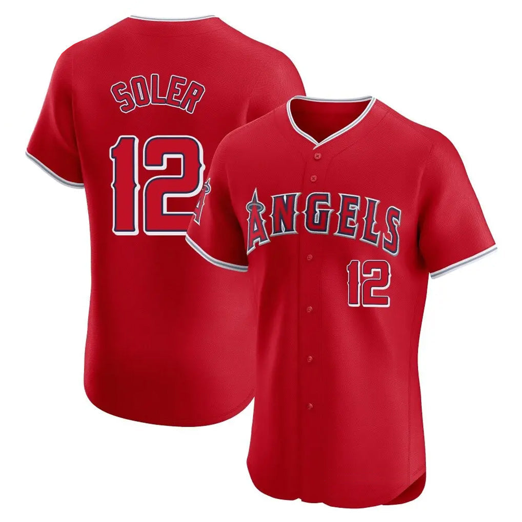 Ldoa LA.Angels #12 Jorge Soler Player Red Home Limited Elite Stitched Jerseys