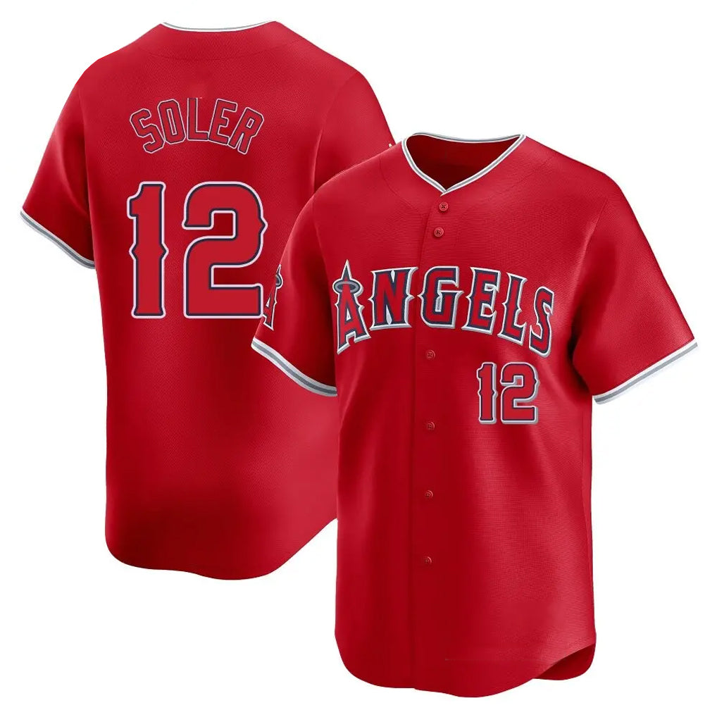 Ldoa LA.Angels #12 Jorge Soler Player Red Home Limited Stitched Jerseys