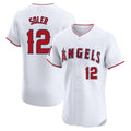 Ldoa LA.Angels #12 Jorge Soler Player White Limited Elite Stitched Home Jerseys