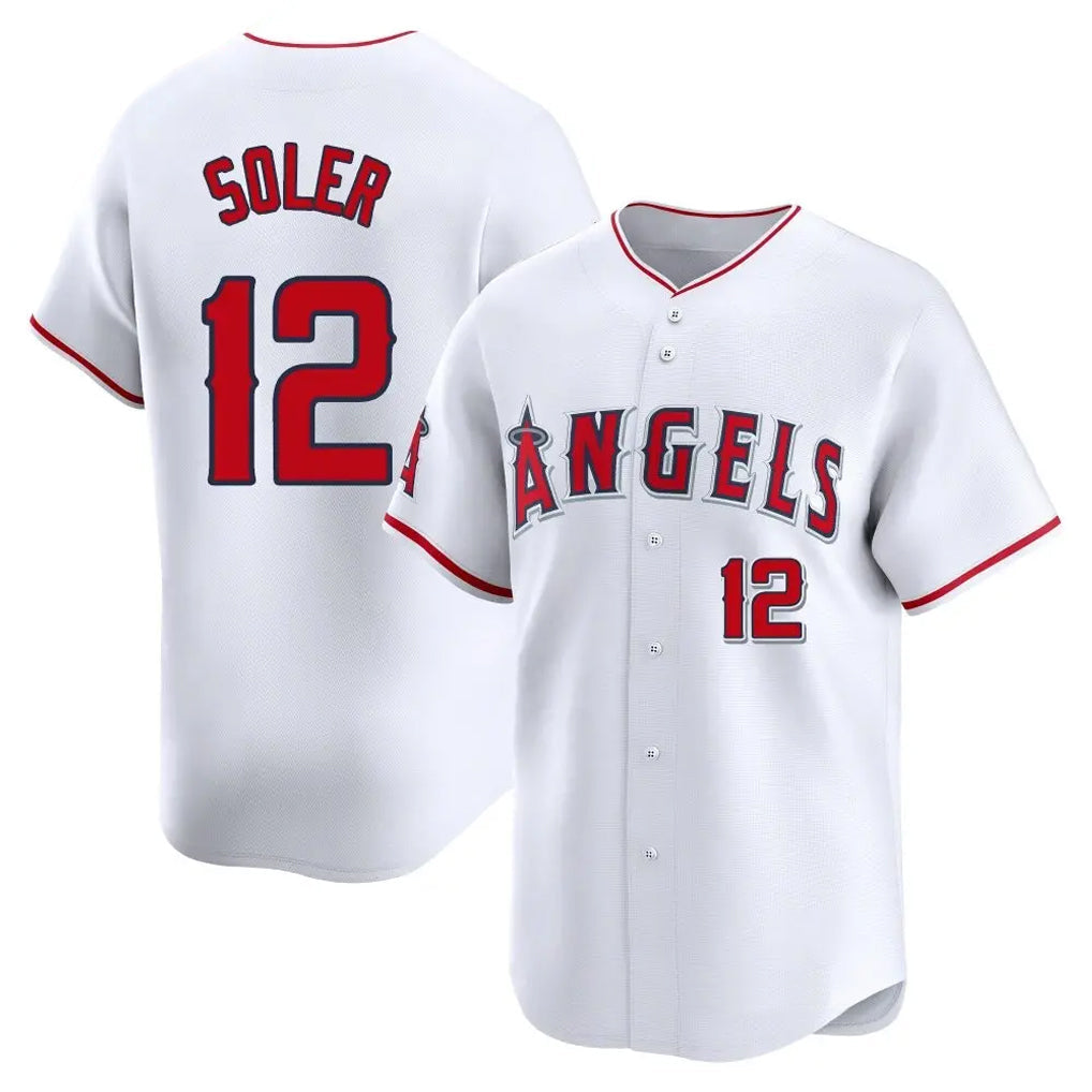 Ldoa LA.Angels #12 Jorge Soler Player White Limited Home Stitched Jerseys