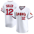Ldoa LA.Angels #12 Jorge Soler Player White T-shirt Home Limited Stitched Jerseys
