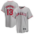 Ldoa LA.Angels #13 Drew Pomeranz Player Gray Home Game Stitched Jerseys
