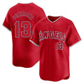 Ldoa LA.Angels #13 Drew Pomeranz Player Red Home Limited Stitched Jerseys