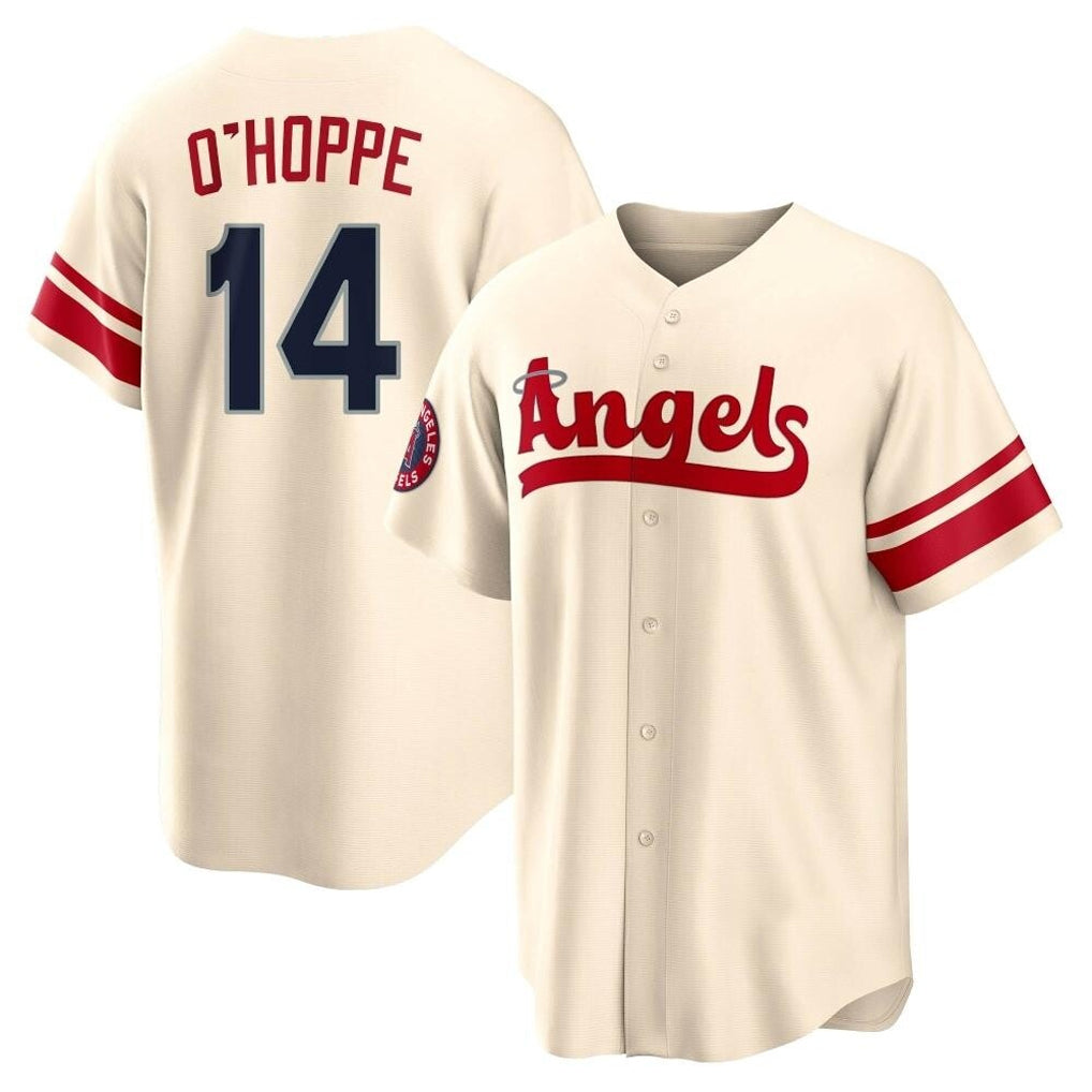Ldoa LA.Angels #14 Logan O'Hoppe Player Cream City Connect Home Stitched Jerseys