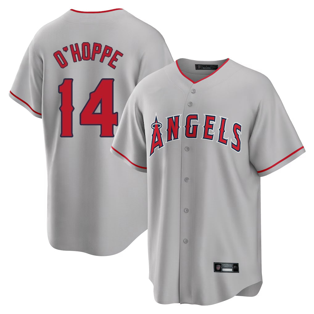 Ldoa LA.Angels #14 Logan O'Hoppe Player Gray Home Game Stitched Jerseys