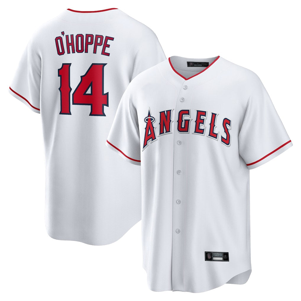 Ldoa LA.Angels #14 Logan O'Hoppe Player White Home Game Stitched Jerseys