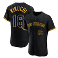 Ldoa LA.Angels #16 Yusei Kikuchi Player Black Snake Skin City Limited Elite Home Stitched Jerseys