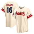 Ldoa LA.Angels #16 Yusei Kikuchi Player Cream City Connect Home Stitched Jerseys