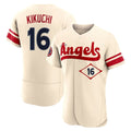 Ldoa LA.Angels #16 Yusei Kikuchi Player Cream City Connect Limited ELite Home Stitched Jerseys