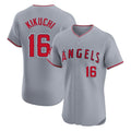 Ldoa LA.Angels #16 Yusei Kikuchi Player Gray Home Limited Elite Stitched Jerseys