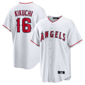 Ldoa LA.Angels #16 Yusei Kikuchi Player White Home Game Stitched Jerseys