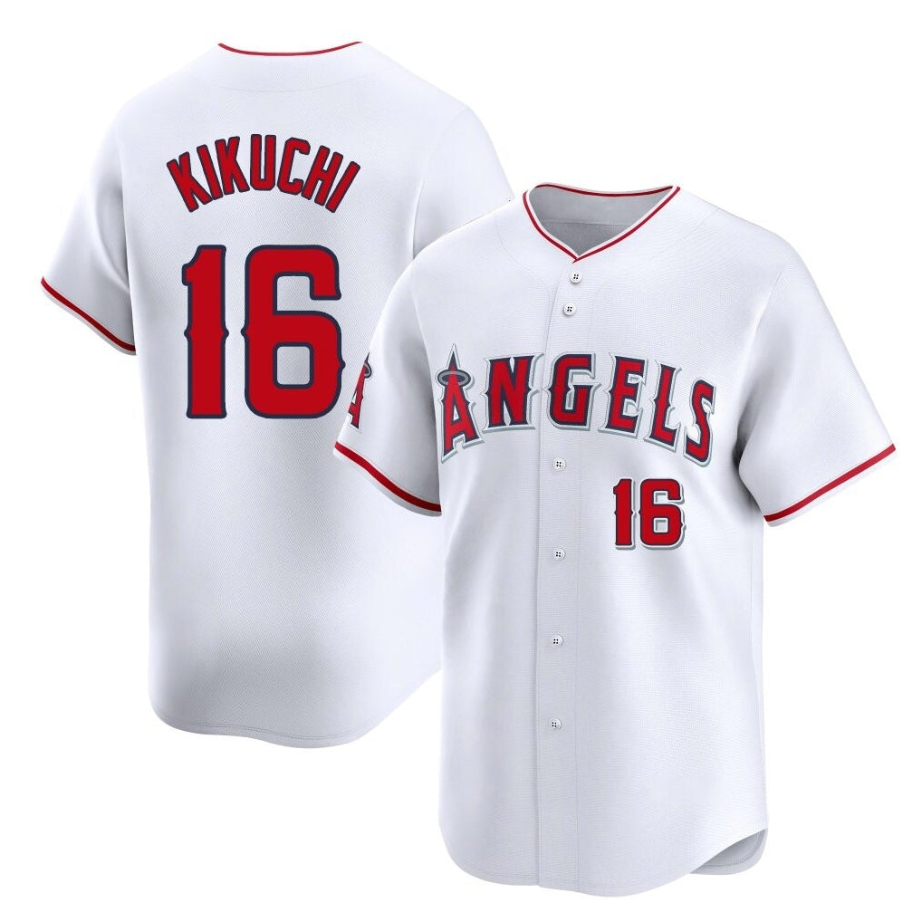 Ldoa LA.Angels #16 Yusei Kikuchi Player White Limited Home Stitched Jerseys