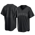 Ldoa LA.Angels #18 Nolan Schanuel Player Black Pitch Fashion T-shirt Stitched Jerseys