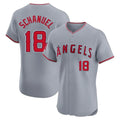 Ldoa LA.Angels #18 Nolan Schanuel Player Gray Home Limited Elite Stitched Jerseys