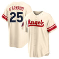 Ldoa LA.Angels #25 Travis d'Arnaud Player Cream City Connect Home Stitched Jerseys