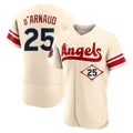Ldoa LA.Angels #25 Travis d'Arnaud Player Cream City Connect Limited ELite Home Stitched Jerseys