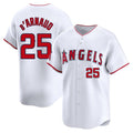 Ldoa LA.Angels #25 Travis d'Arnaud Player White Limited Home Stitched Jerseys