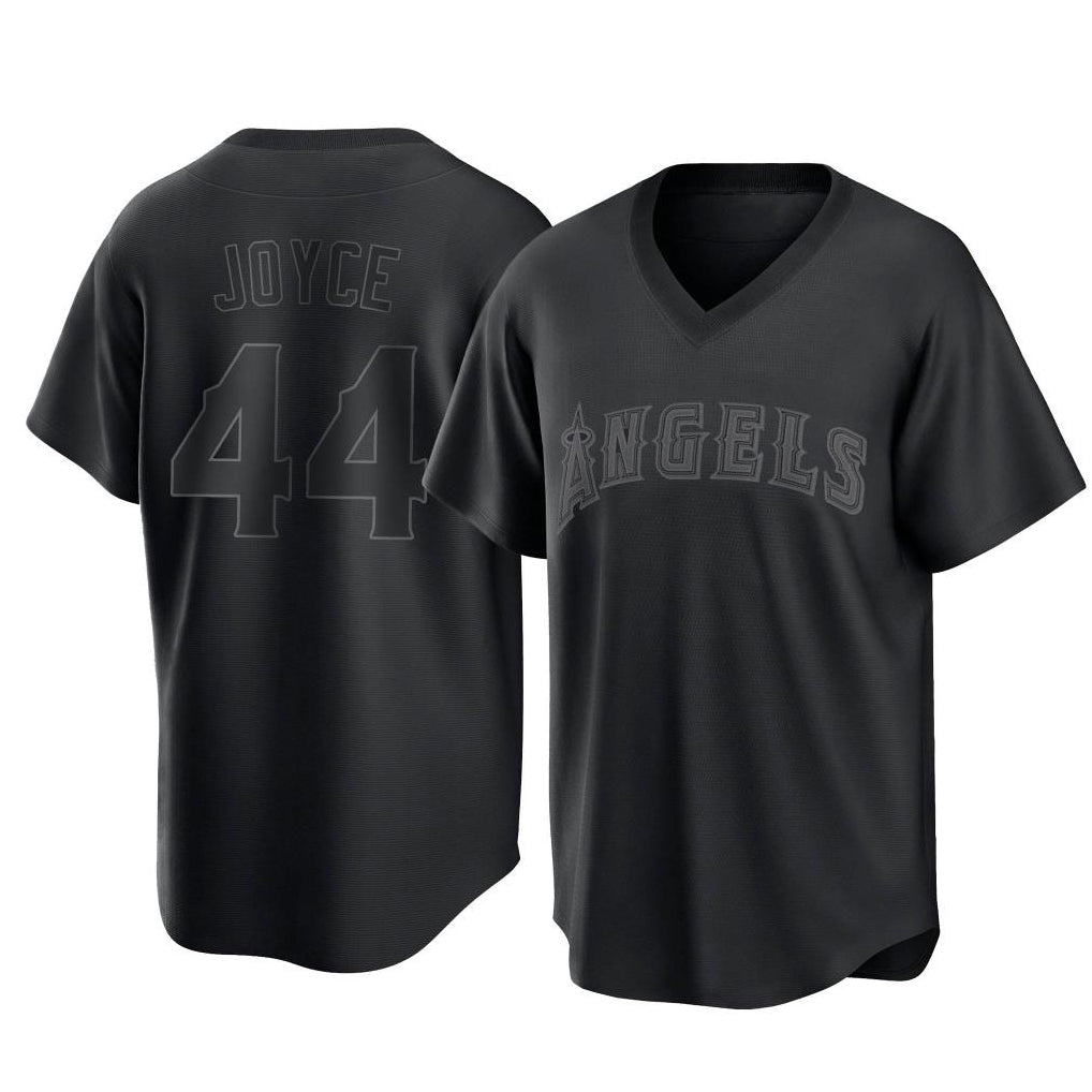 Ldoa LA.Angels #44 Ben Joyce Player Black Pitch Fashion T-shirt Stitched Jerseys