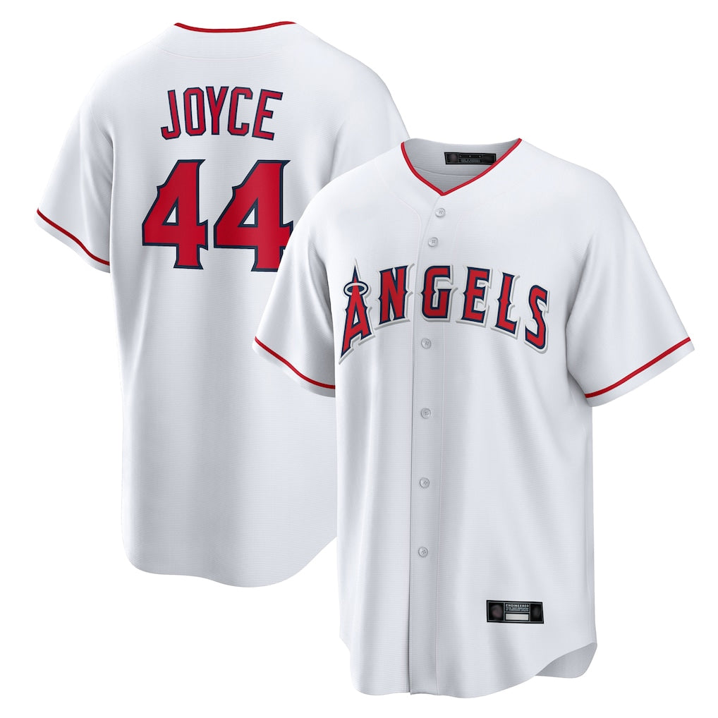 Ldoa LA.Angels #44 Ben Joyce Player White Home Game Stitched Jerseys