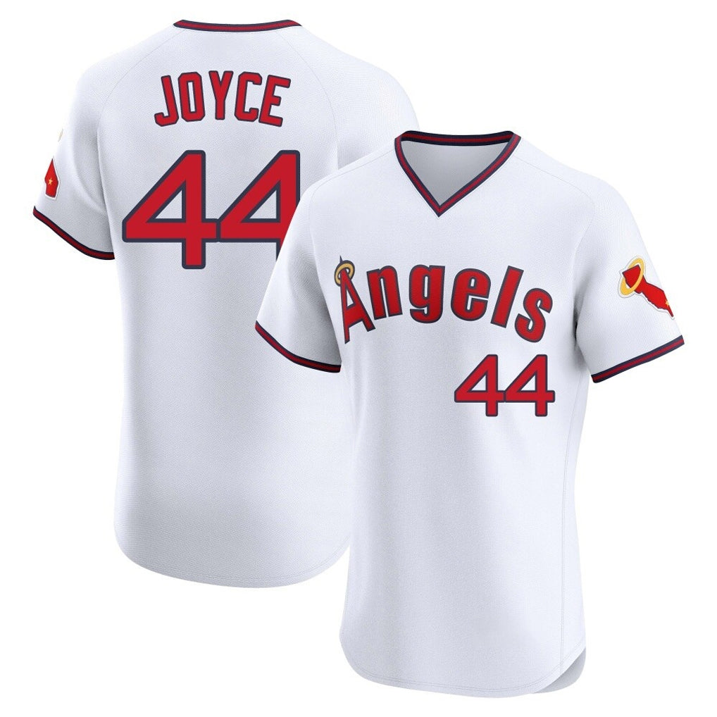 Ldoa LA.Angels #44 Ben Joyce Player White T-shirt Home Limited Elite Stitched Jerseys