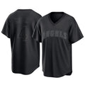 Ldoa LA.Angels #4 Christian Moore Player Black Pitch Fashion T-shirt Stitched Jerseys