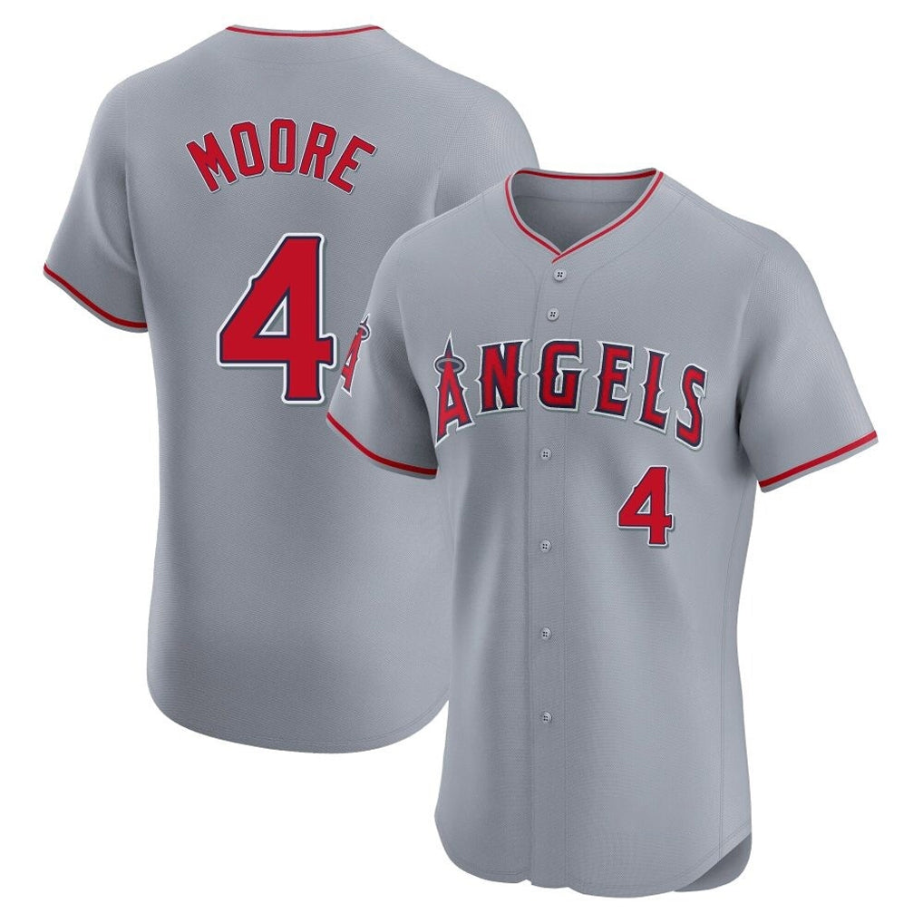 Ldoa LA.Angels #4 Christian Moore Player Gray Home Limited Elite Stitched Jerseys