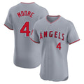 Ldoa LA.Angels #4 Christian Moore Player Gray Home Limited Elite Stitched Jerseys