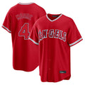 Ldoa LA.Angels #4 Christian Moore Player Red Home Game Stitched Jerseys
