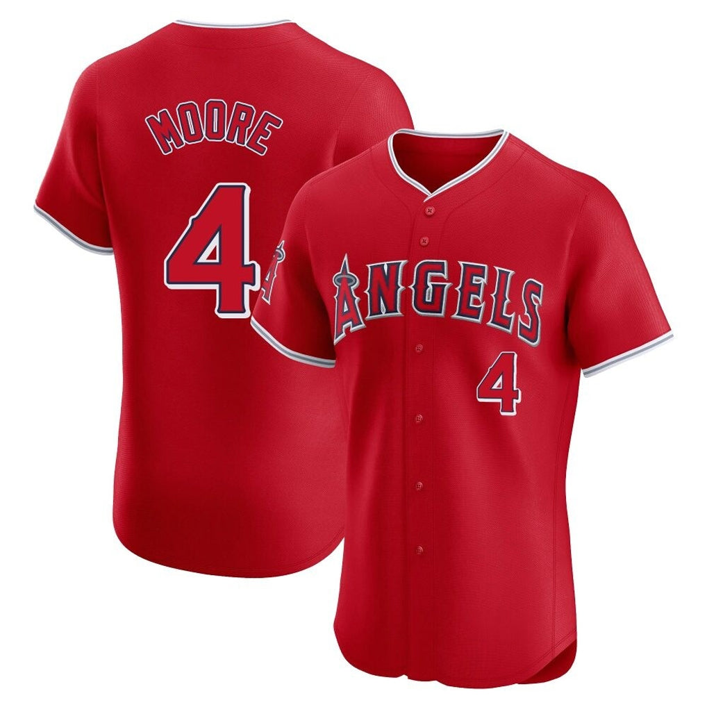 Ldoa LA.Angels #4 Christian Moore Player Red Home Limited Elite Stitched Jerseys