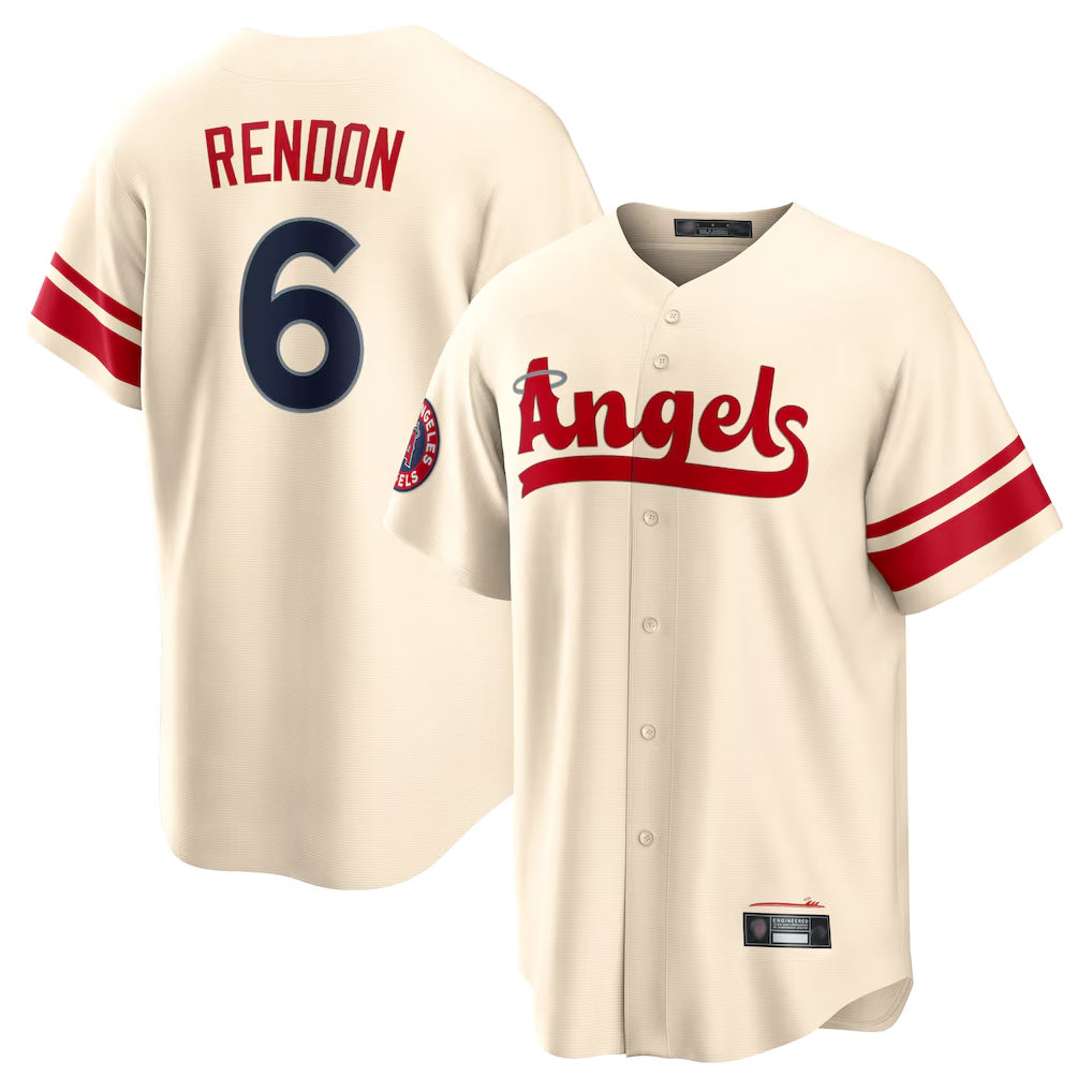 Ldoa LA.Angels #6 Anthony Rendon Player Cream City Connect Home Stitched Jerseys