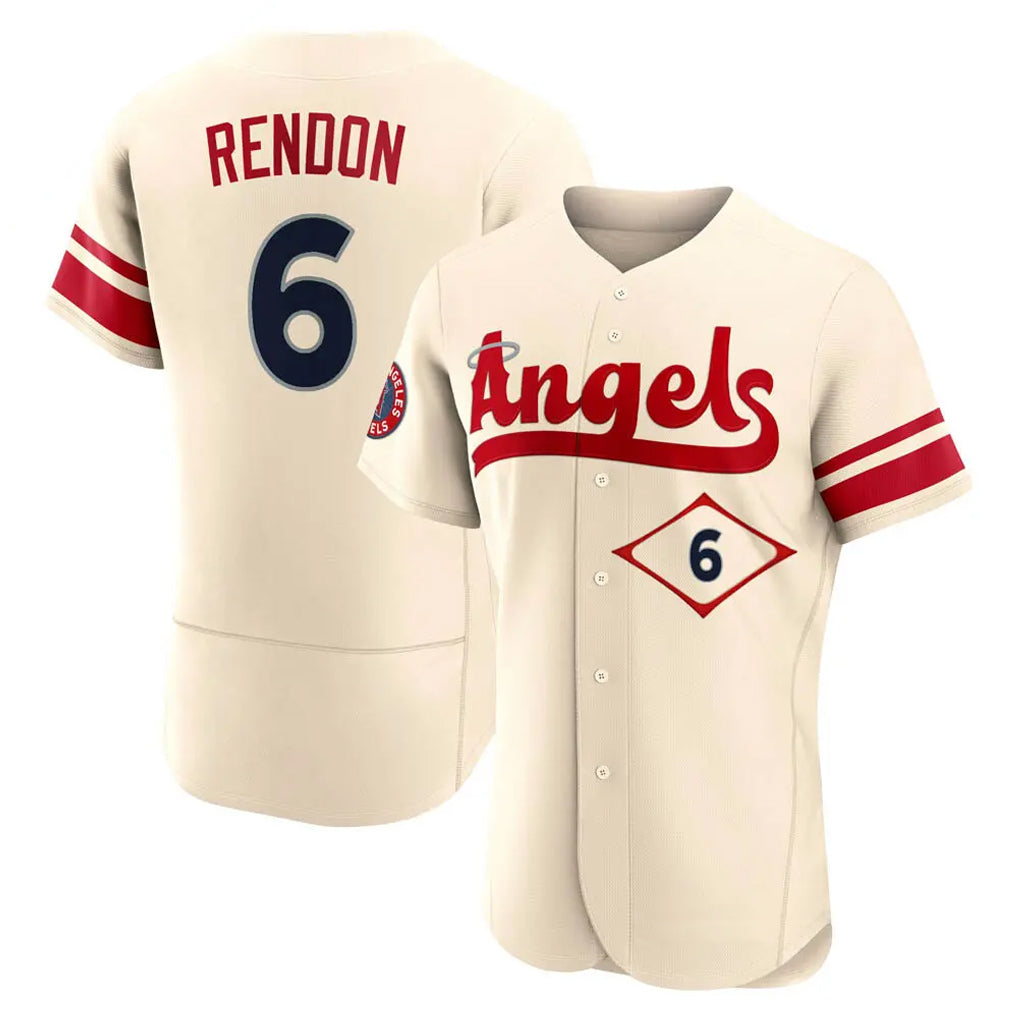 Ldoa LA.Angels #6 Anthony Rendon Player Cream City Connect Limited ELite Home Stitched Jerseys