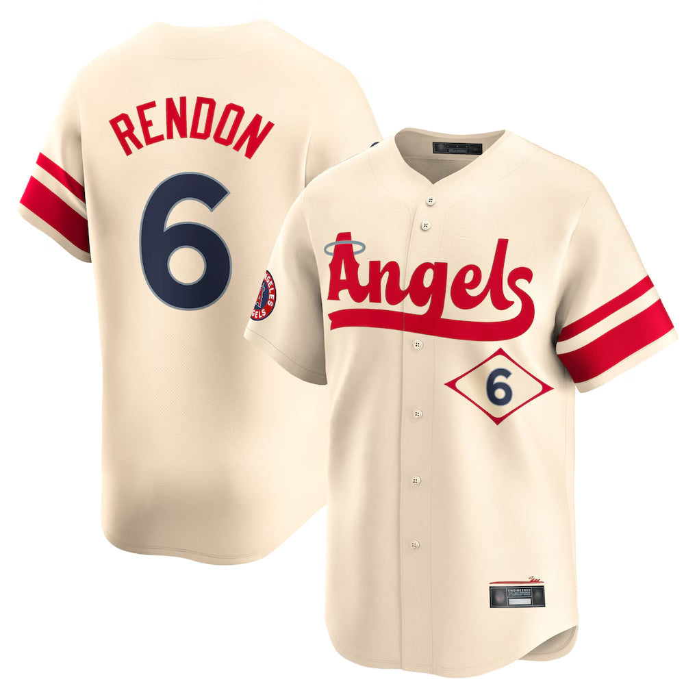 Ldoa LA.Angels #6 Anthony Rendon Player Cream City Connect Limited Home Stitched Jerseys