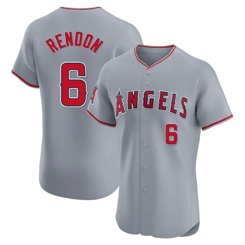 Ldoa LA.Angels #6 Anthony Rendon Player Gray Home Limited Elite Stitched Jerseys
