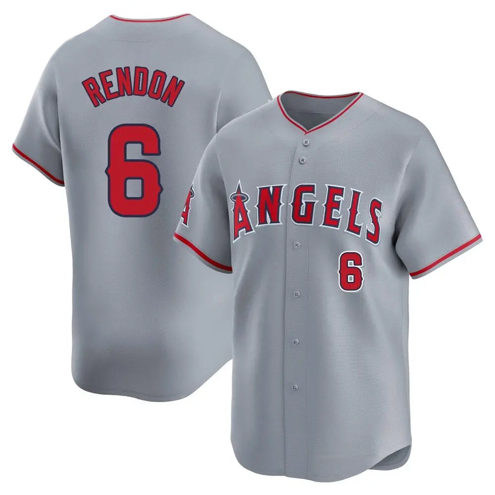 Ldoa LA.Angels #6 Anthony Rendon Player Gray Home Limited Stitched Jerseys