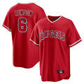 Ldoa LA.Angels #6 Anthony Rendon Player Red Home Game Stitched Jerseys