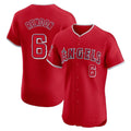Ldoa LA.Angels #6 Anthony Rendon Player Red Home Limited Elite Stitched Jerseys