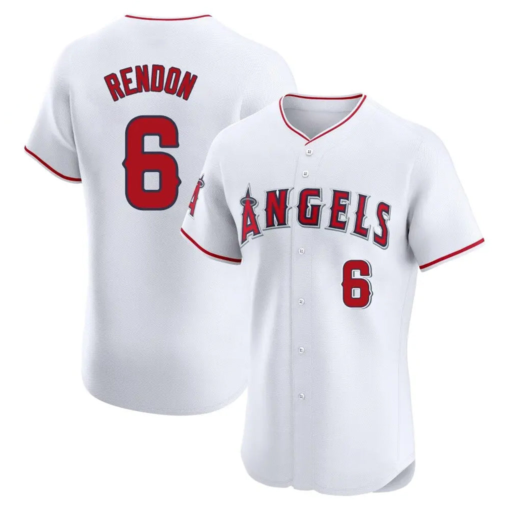 Ldoa LA.Angels #6 Anthony Rendon Player White Limited Elite Stitched Home Jerseys
