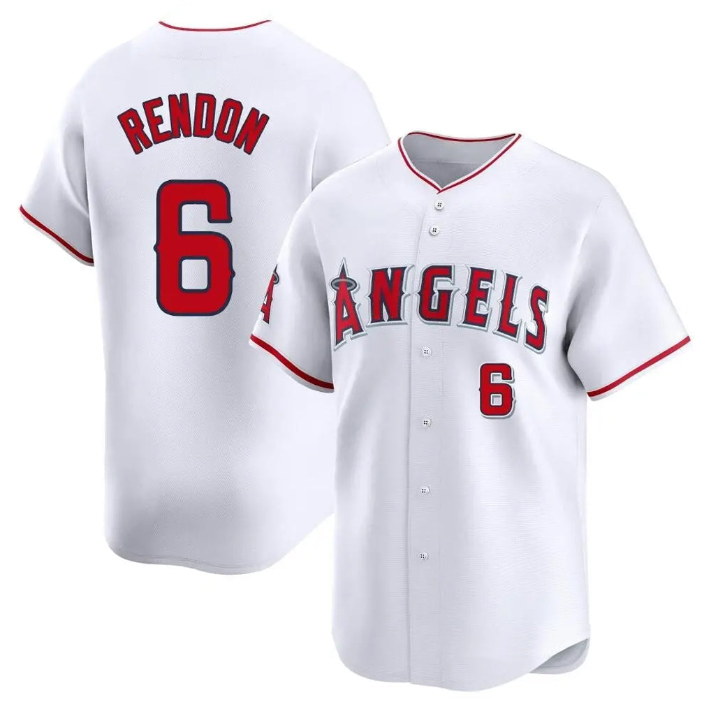 Ldoa LA.Angels #6 Anthony Rendon Player White Limited Home Stitched Jerseys
