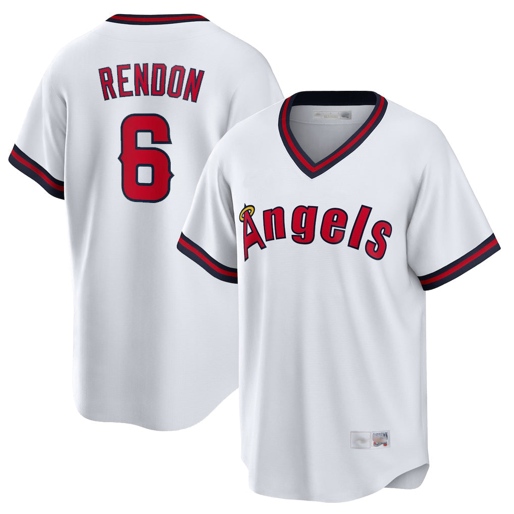 Ldoa LA.Angels #6 Anthony Rendon Player White T-shirt Home Game Stitched Jerseys