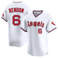 Ldoa LA.Angels #6 Anthony Rendon Player White T-shirt Home Limited Stitched Jerseys