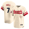 Ldoa LA.Angels #7 Jo Adell Player Cream City Connect Limited Home Stitched Jerseys