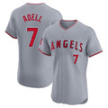 Ldoa LA.Angels #7 Jo Adell Player Gray Home Limited Elite Stitched Jerseys