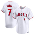 Ldoa LA.Angels #7 Jo Adell Player White Limited Home Stitched Jerseys