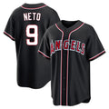 Ldoa LA.Angels #9 Zach Neto Player Black Fashion Out Home Game Stitched Jerseys
