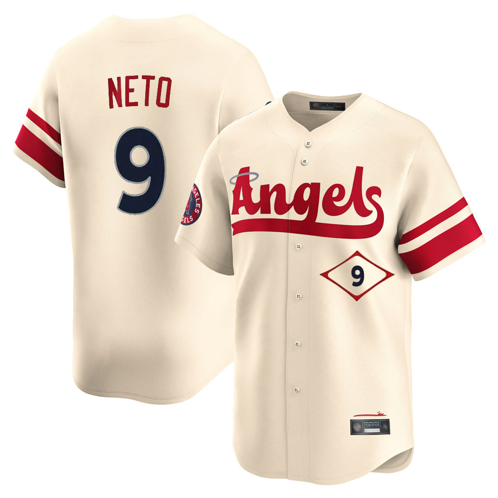 Ldoa LA.Angels #9 Zach Neto Player Cream City Connect Limited Home Stitched Jerseys