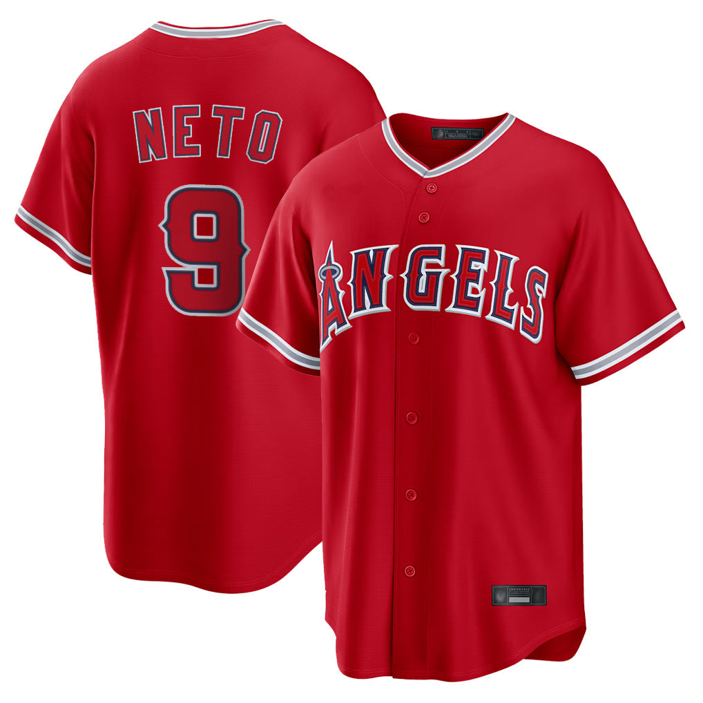 Ldoa LA.Angels #9 Zach Neto Player Red Home Game Stitched Jerseys