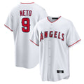 Ldoa LA.Angels #9 Zach Neto Player White Home Game Stitched Jerseys