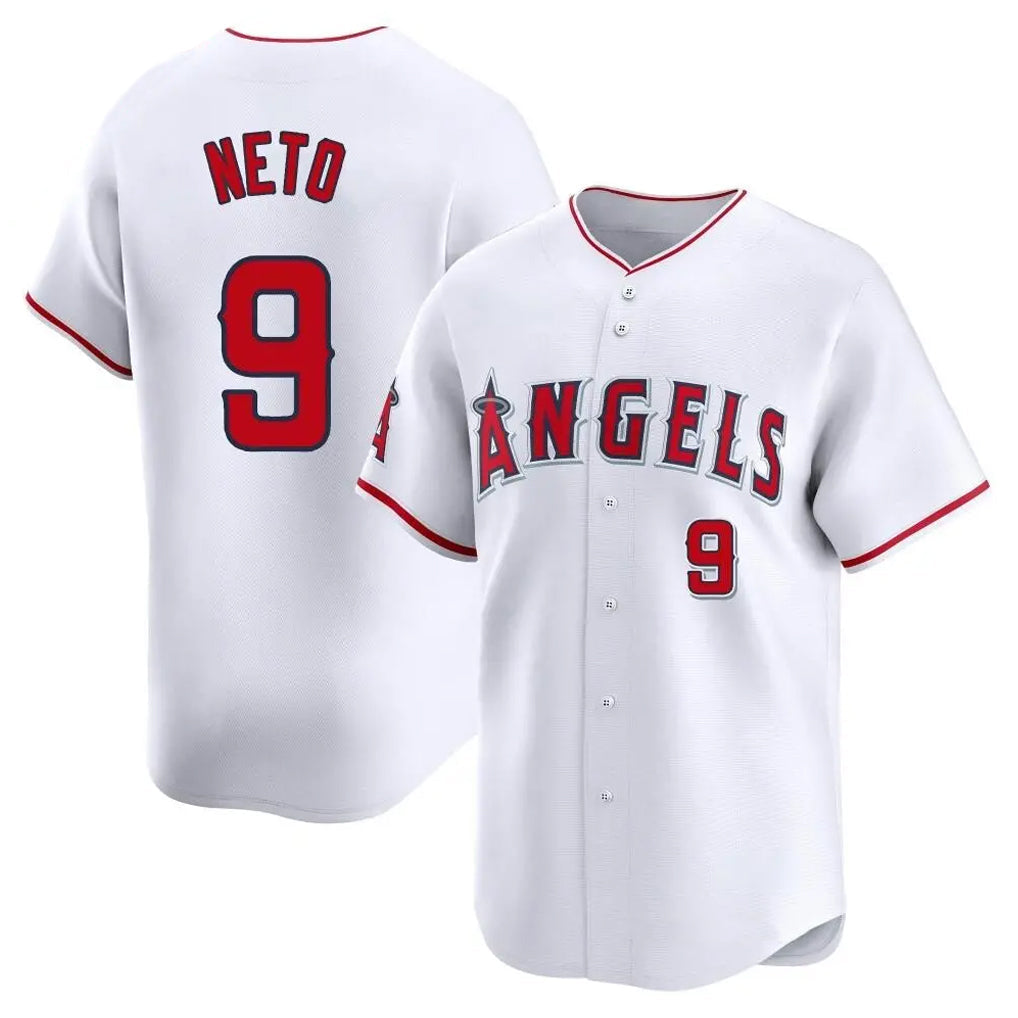 Ldoa LA.Angels #9 Zach Neto Player White Limited Home Stitched Jerseys