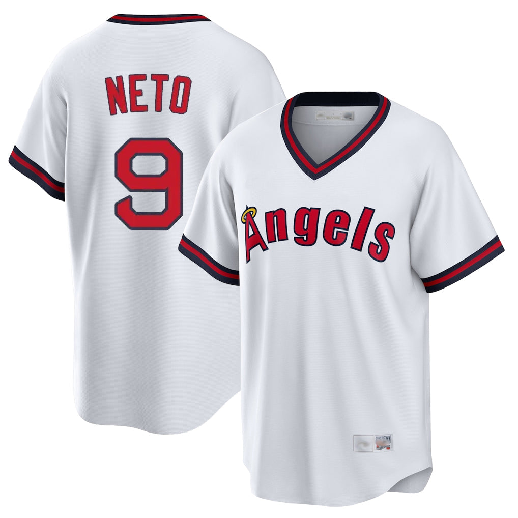 Ldoa LA.Angels #9 Zach Neto Player White T-shirt Home Game Stitched Jerseys